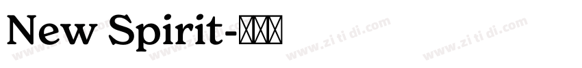 New Spirit字体转换